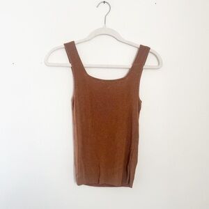 Madewell Brown Ribbed Tank Top